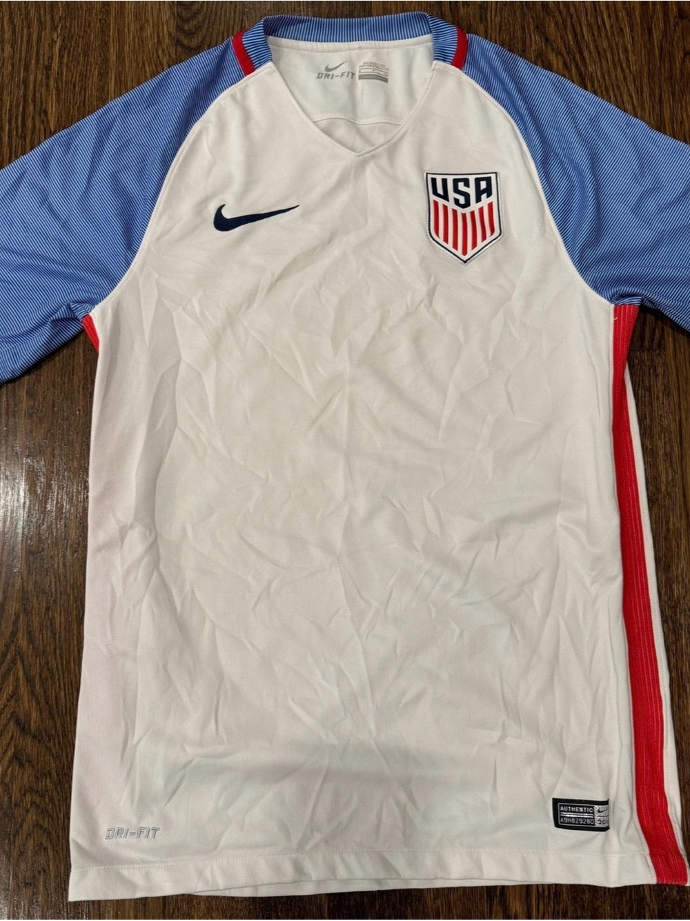 USA NATIONAL TEAM 2016/2017 HOME FOOTBALL SHIRT NIKE SOCCER JERSEY SIZE S ADULT